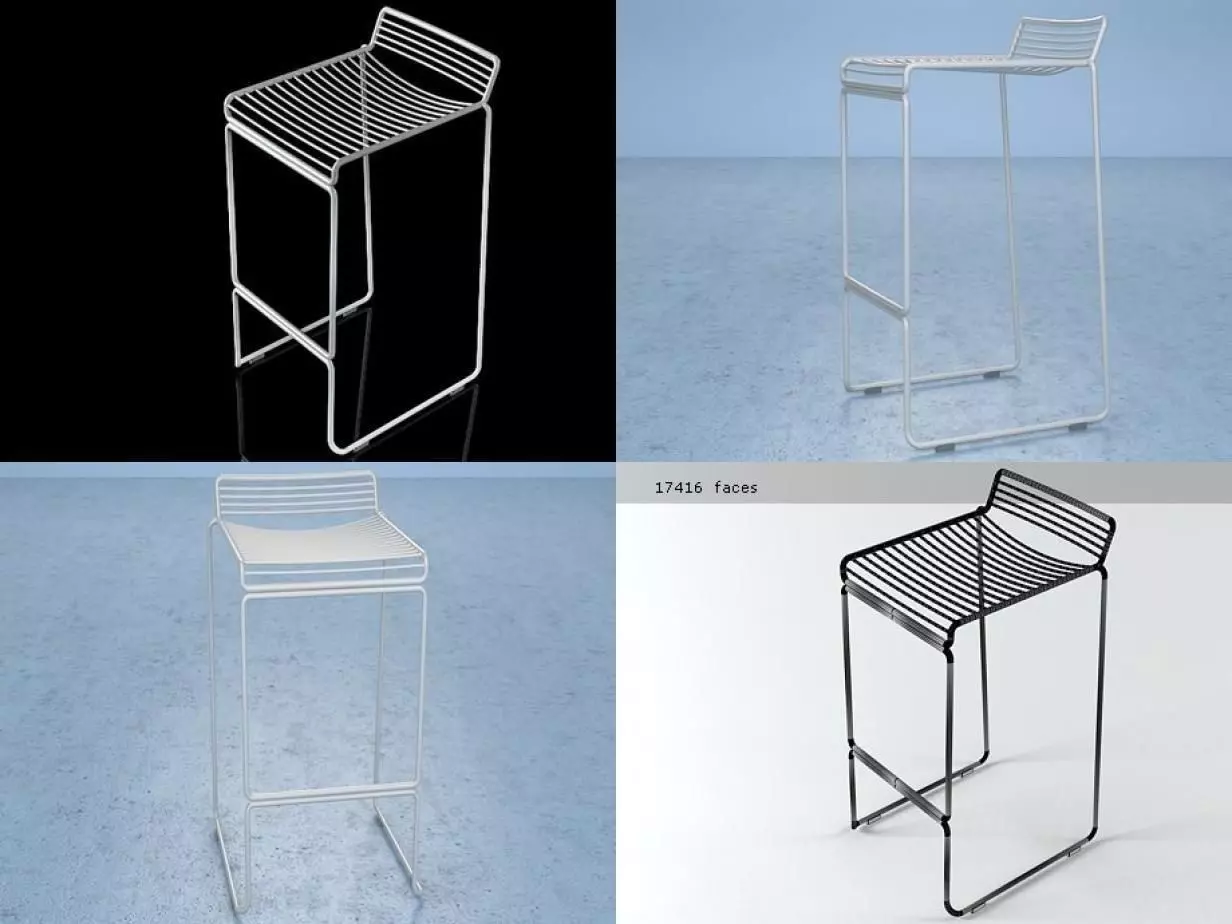 Hee Stool 3D model_0
