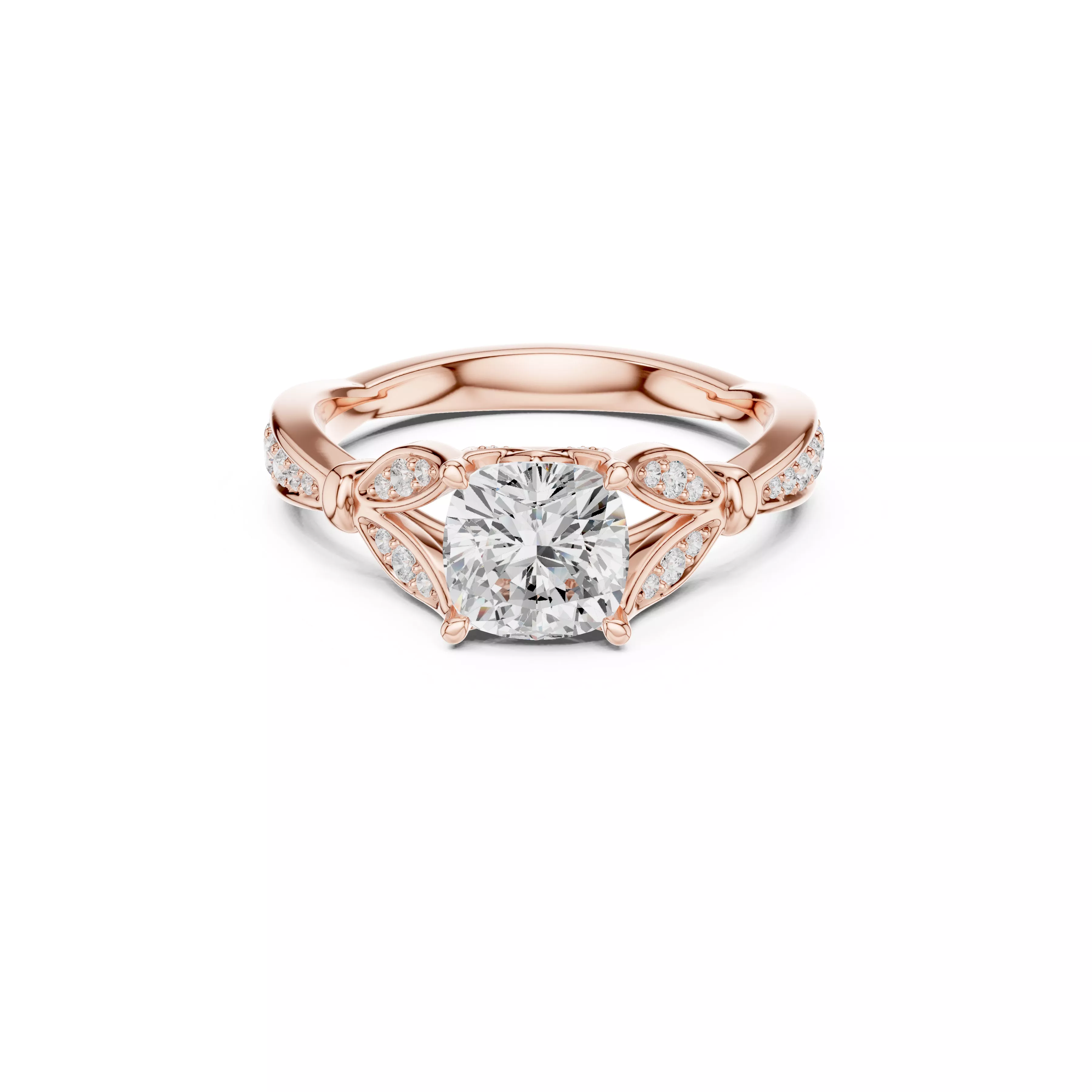 Custom Fine Jewelry Diamond Ring Gold Band STL 3DM 932 3D print model
