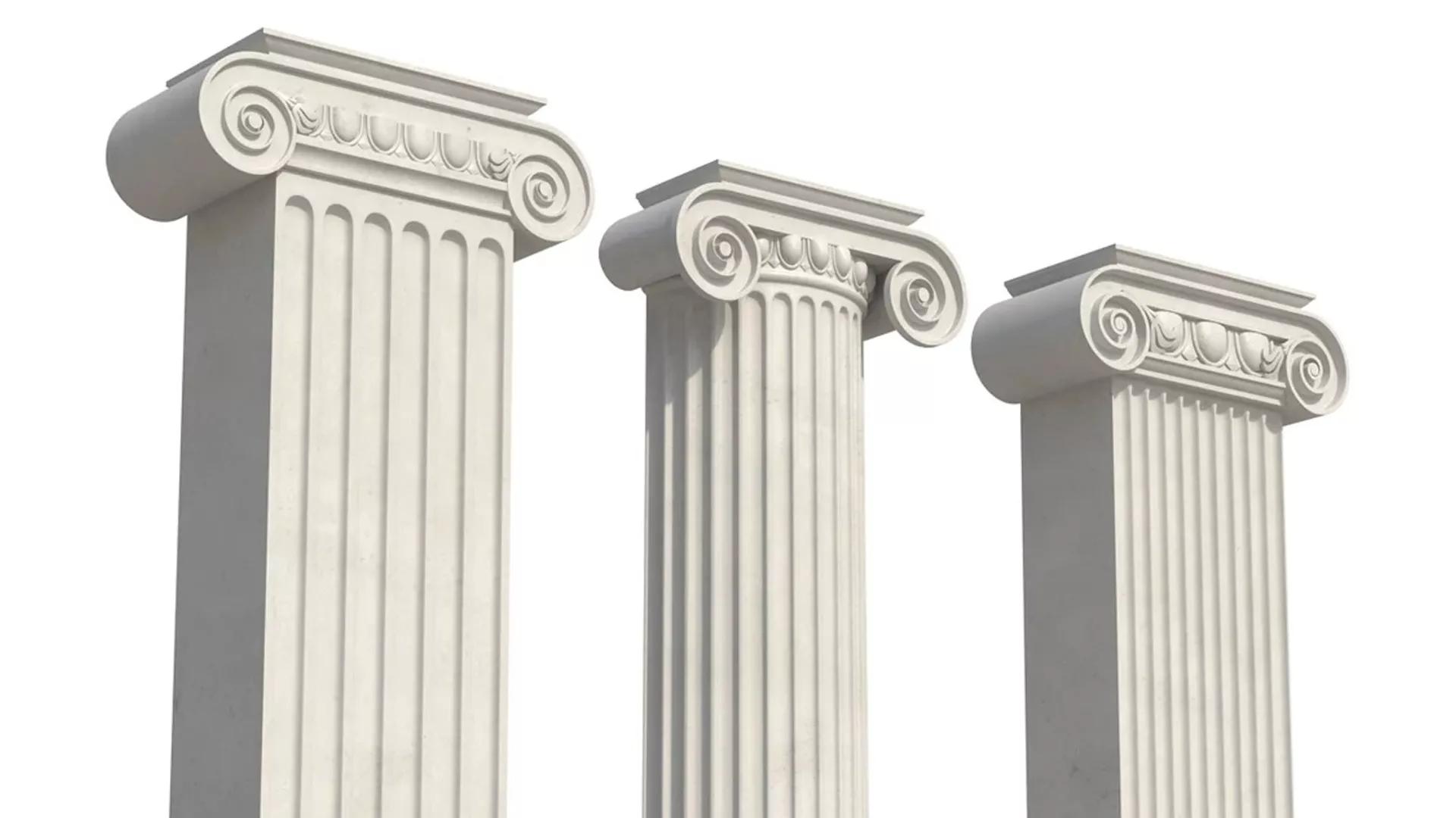 Pilasters Ionic Greco Roman Set 3D model