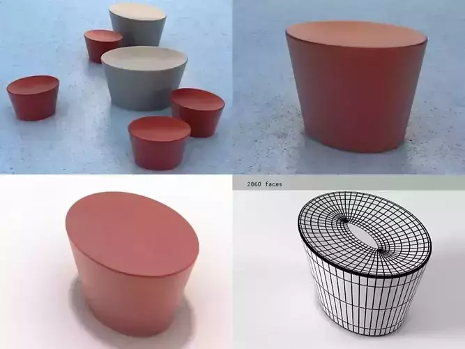 Stones Small Seat 3D model