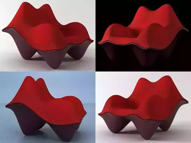 Ravioli chair designed 3D model