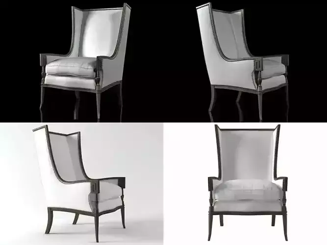 Highback Armchair 3D model