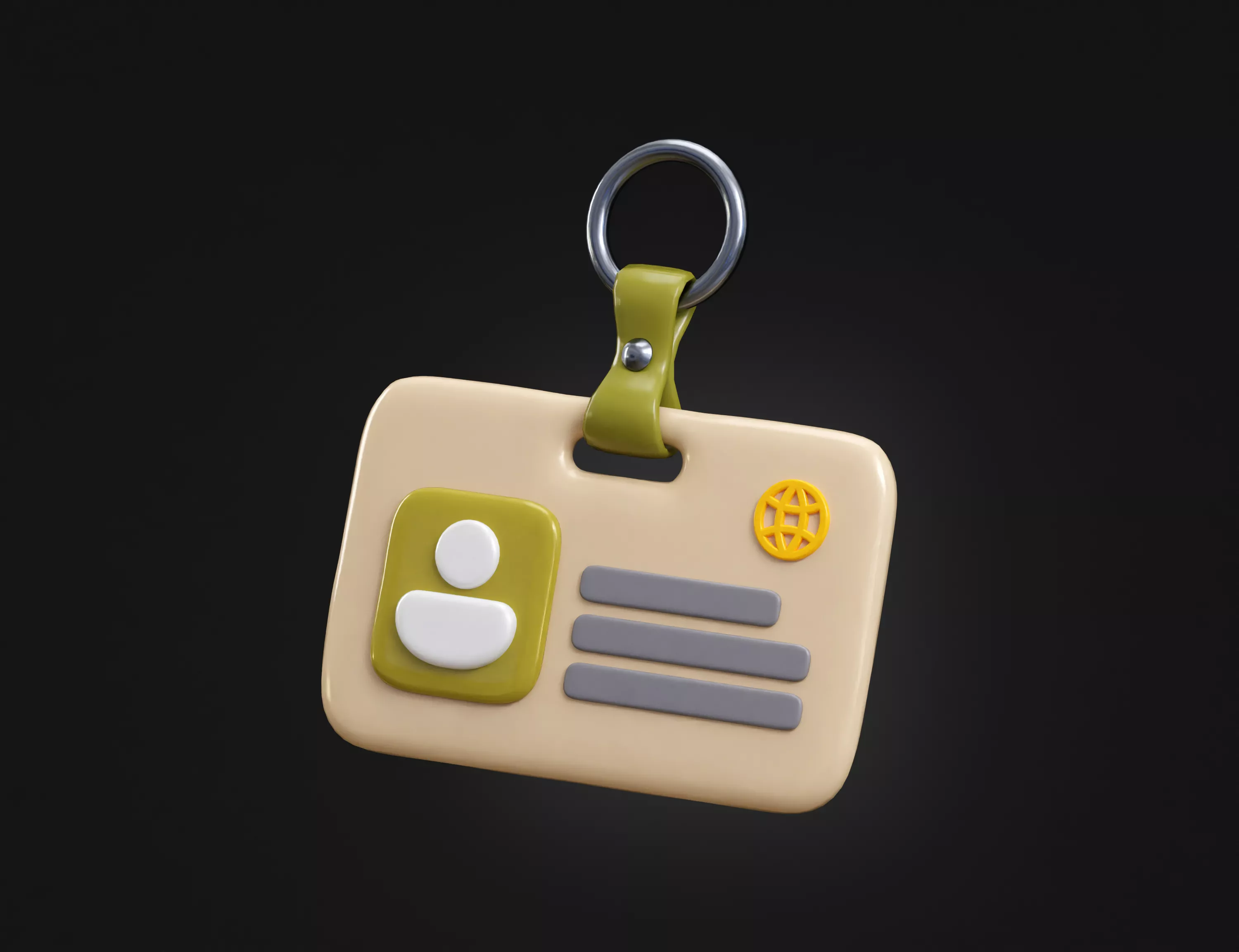 Id Card Low-poly 3D model