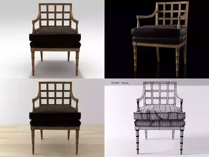 Geometric Armchair 3D model
