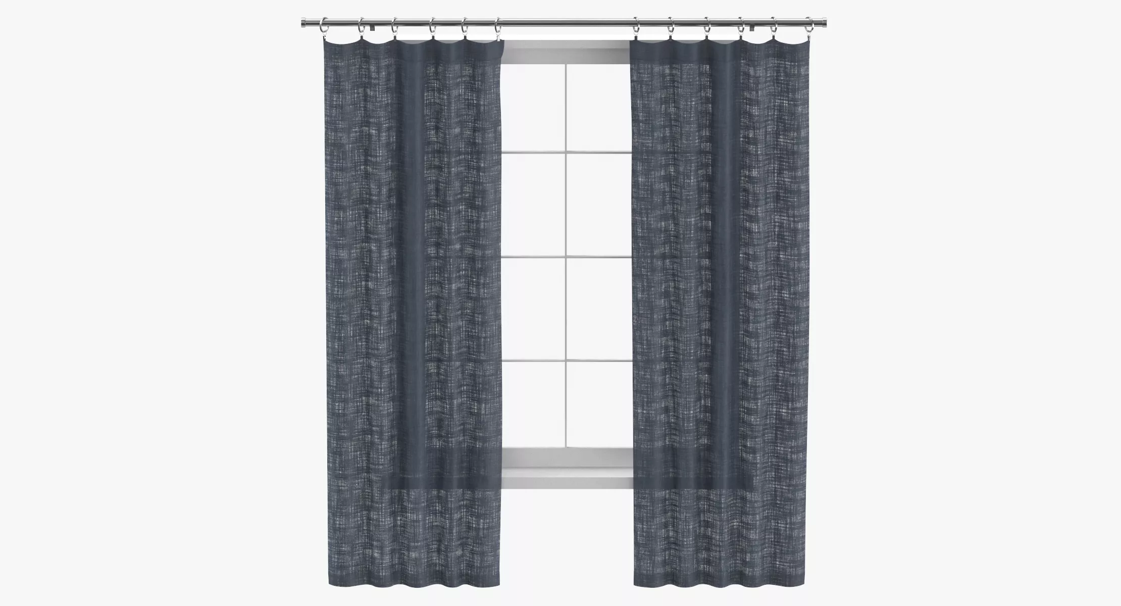 Contemporary Curtains Open 3D model
