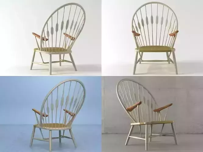 PP550  Peacock Chair 3D model
