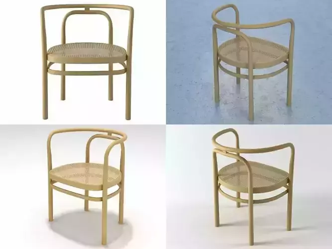 PK four different chairs with wooden frame