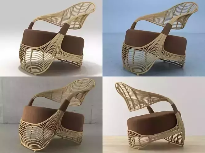 Manolo Easychair 3D model