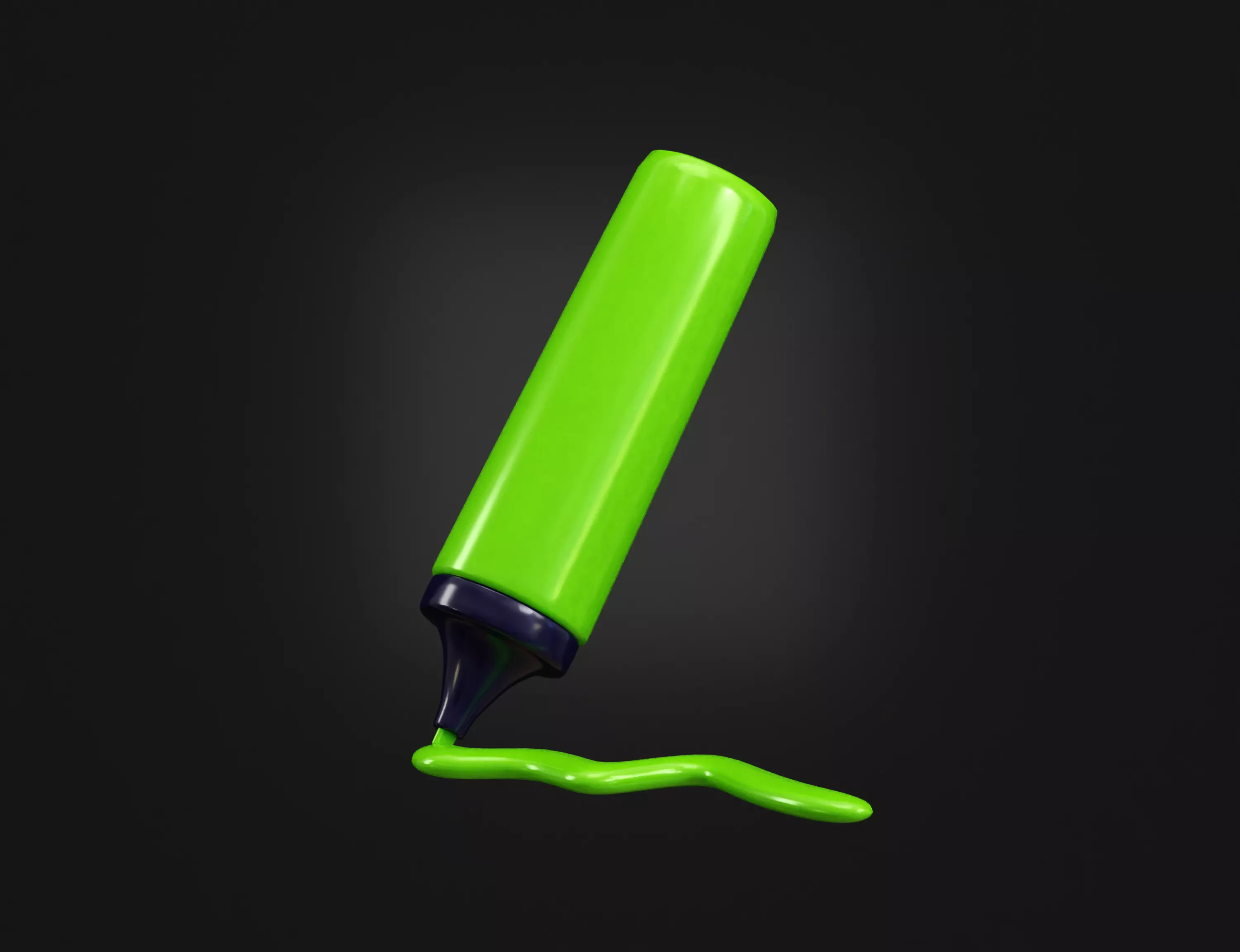 Marker Pen Low-poly 3D model
