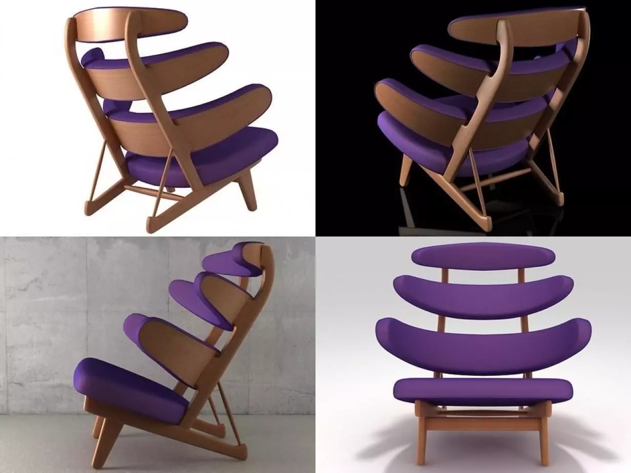 Pyramide chair 3D model_0