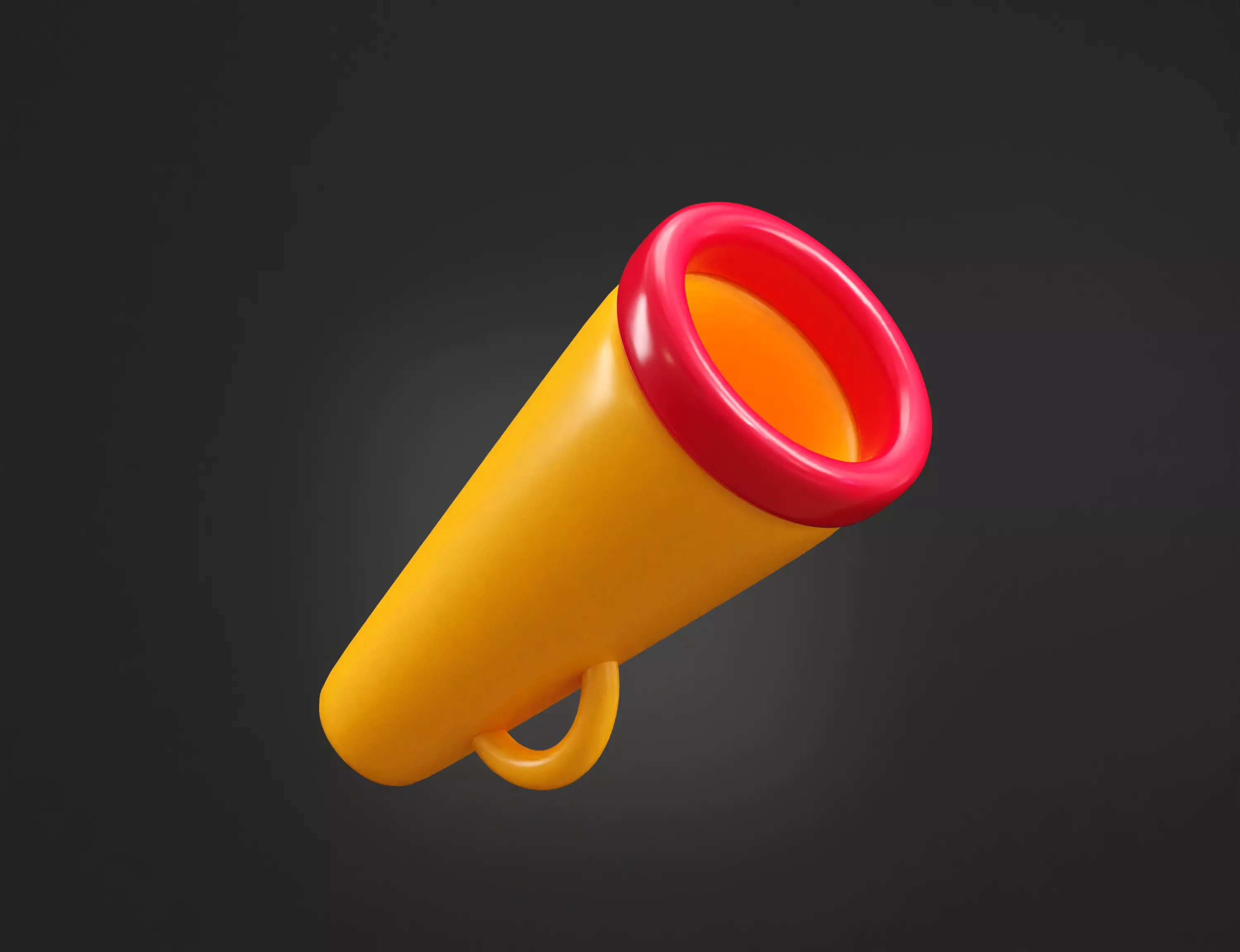 Megaphone Low-poly 3D model