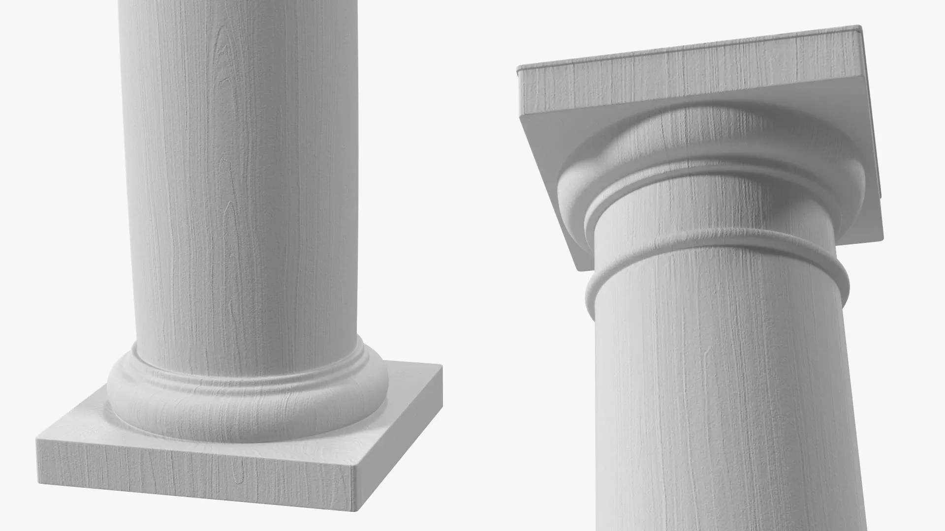 Smooth Modern Column and Capital 3D model