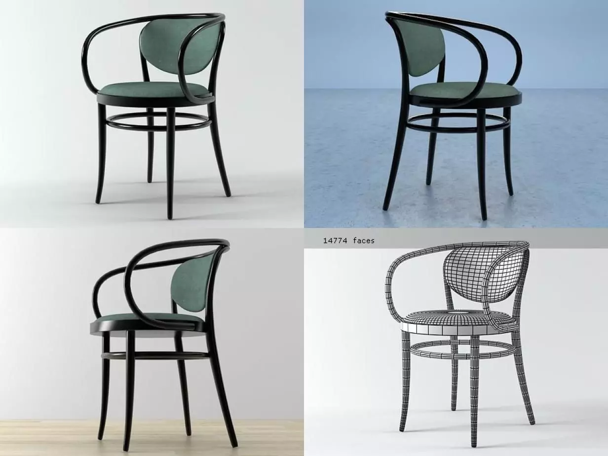 210 four different chairs 3D model_0