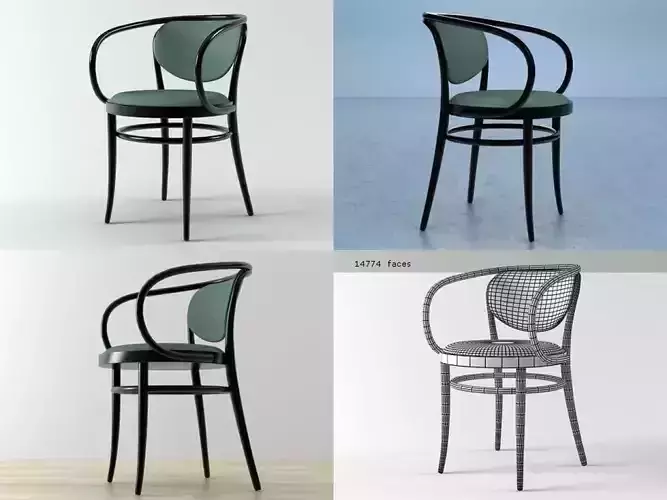 210 four different chairs 3D model