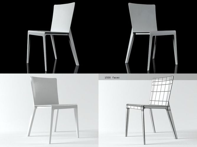 Alfa dining chair 3D model