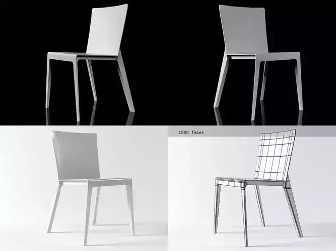 Alfa dining chair 3D model