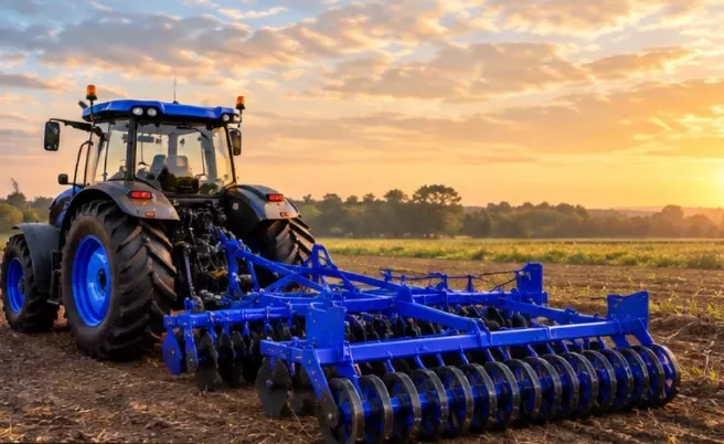 tractor with seed drill