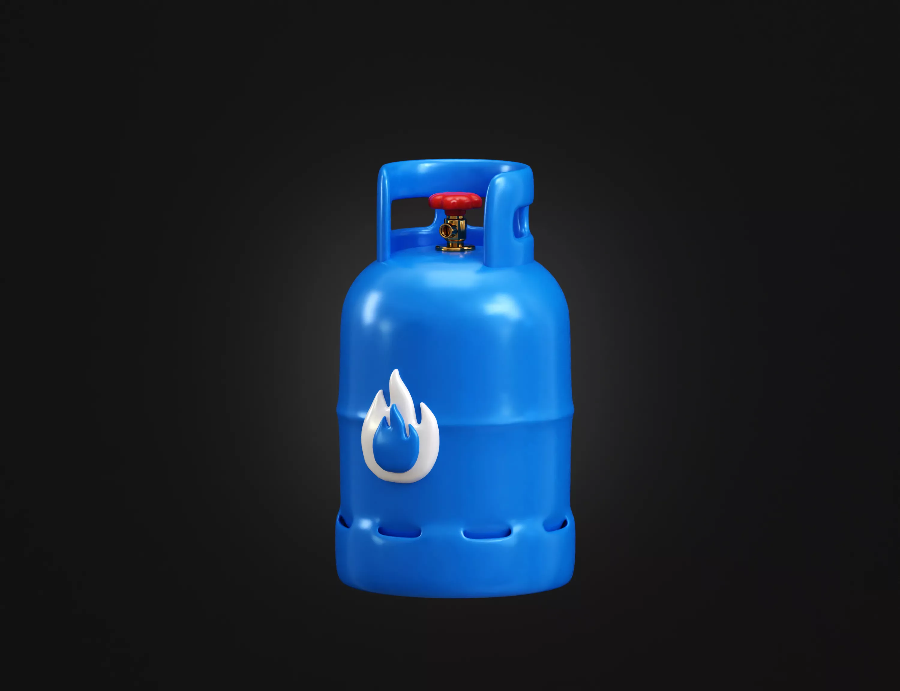 LPG Gas Cylinder Low-poly 3D model
