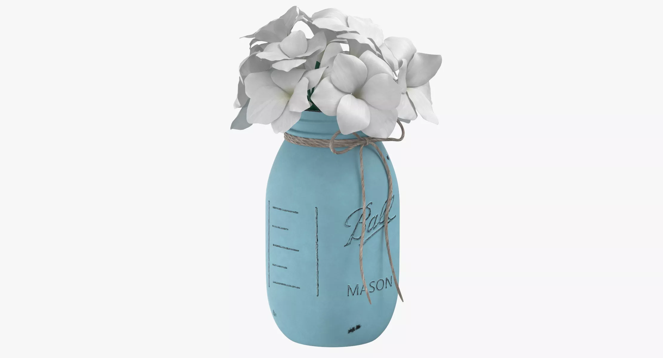 Painted Jar Flower Pot 3D model