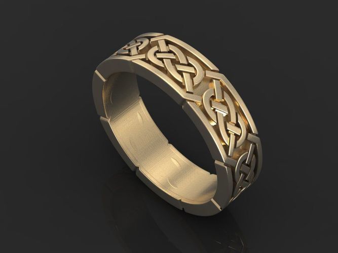 Celtic knot ring 01 3D print model