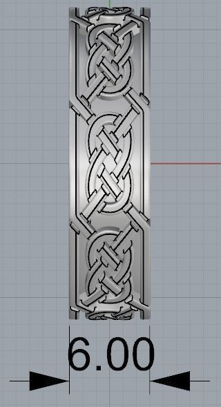 Celtic knot ring 01 3D print model_3
