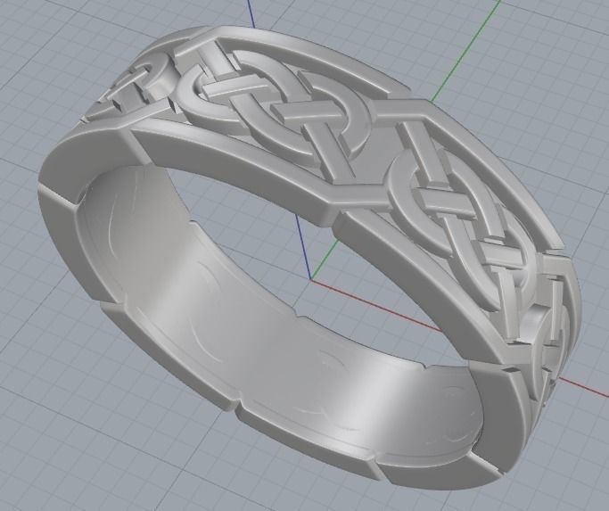 Celtic knot ring 01 3D print model_4