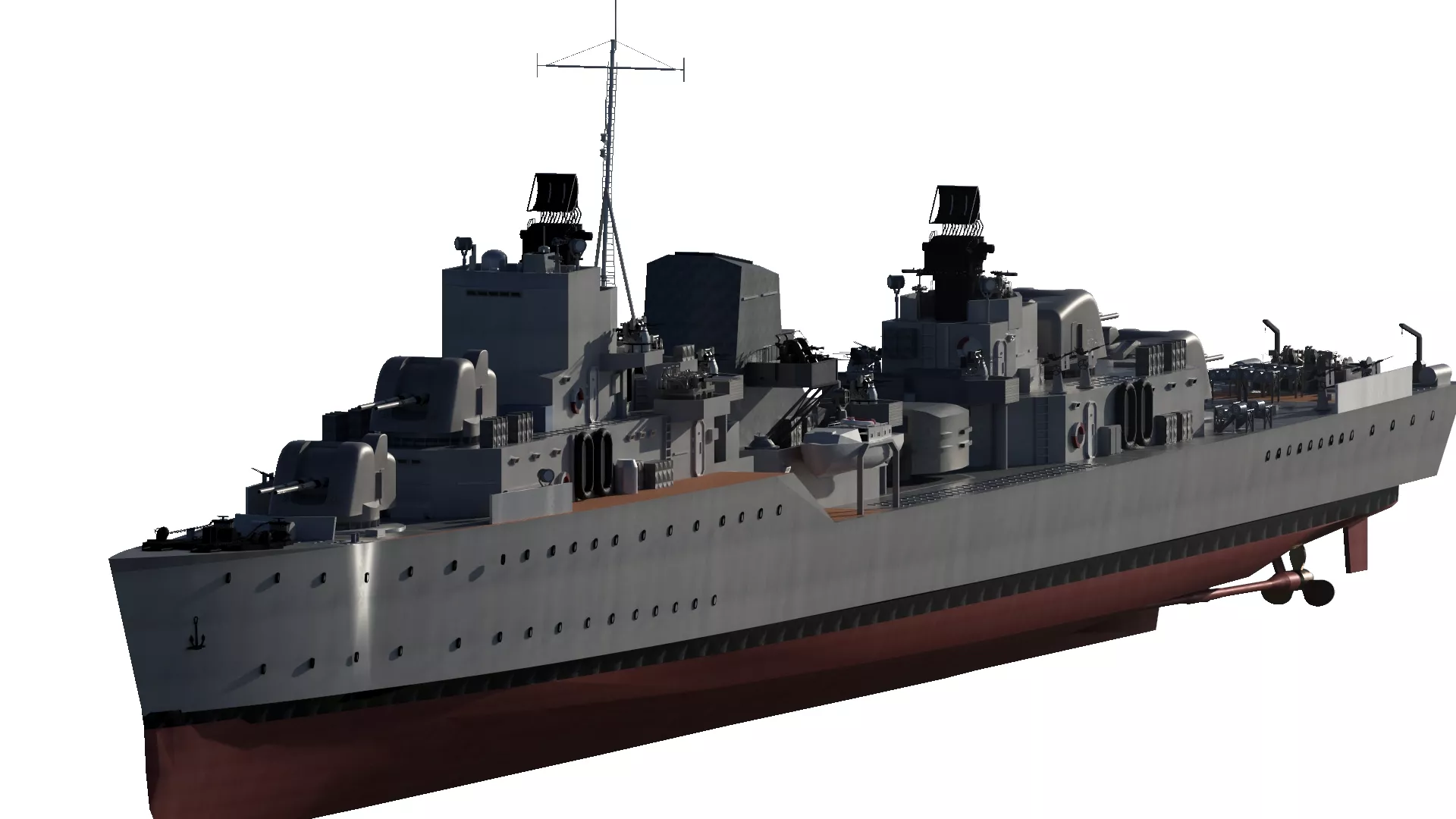 WW2 NAVY ESCORT DESTROYER 3D model