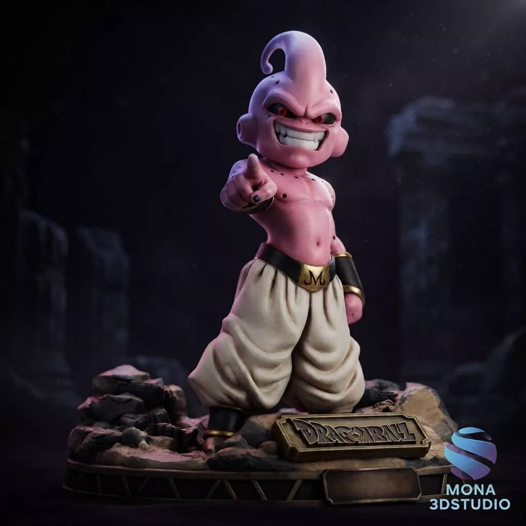 Kid Buu Diorama Statue 3D Printable STL - Presupported 3D print model