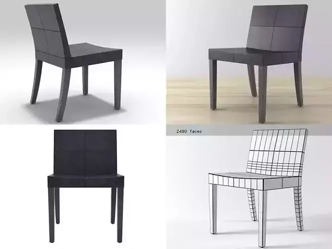 Annabelle four different chairs 3D model
