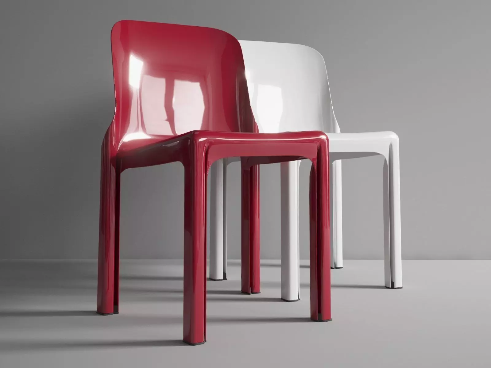 Selene plastic chair 3D model_1