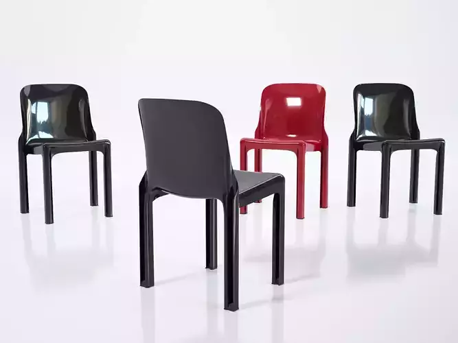 Selene plastic chair 3D model