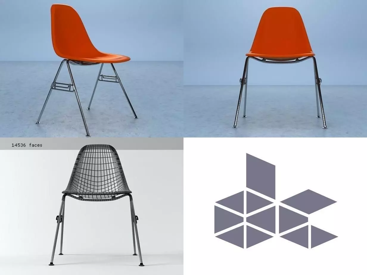 Eames Shell Chair  3D model_0