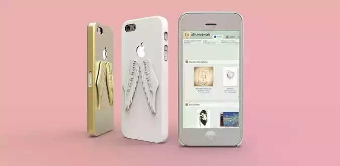iPhone 5 Angel Wings case 3D print model
