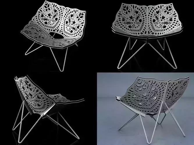 Prince butterfly chair made of metal
