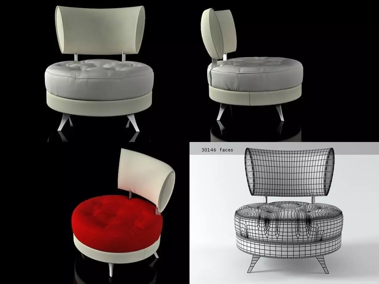 Mutabilis four different chairs 3D model_2