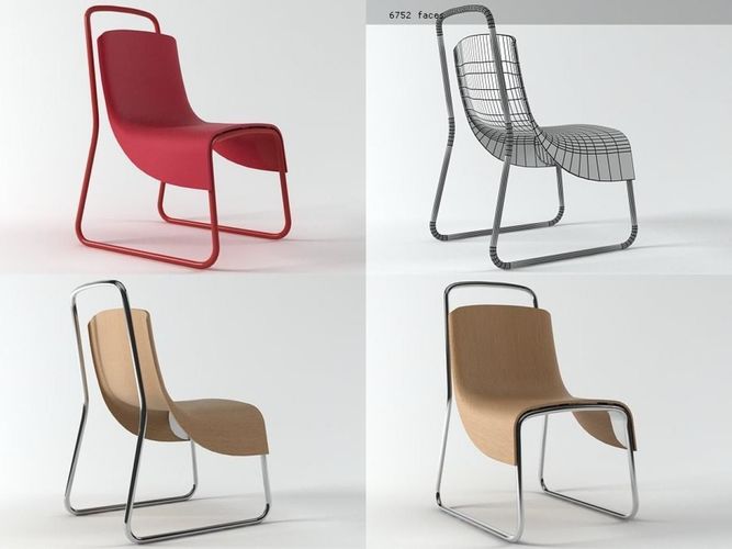Littlebig four different chairs 3D model