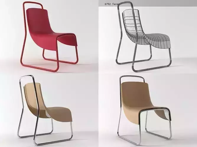 Littlebig four different chairs 3D model