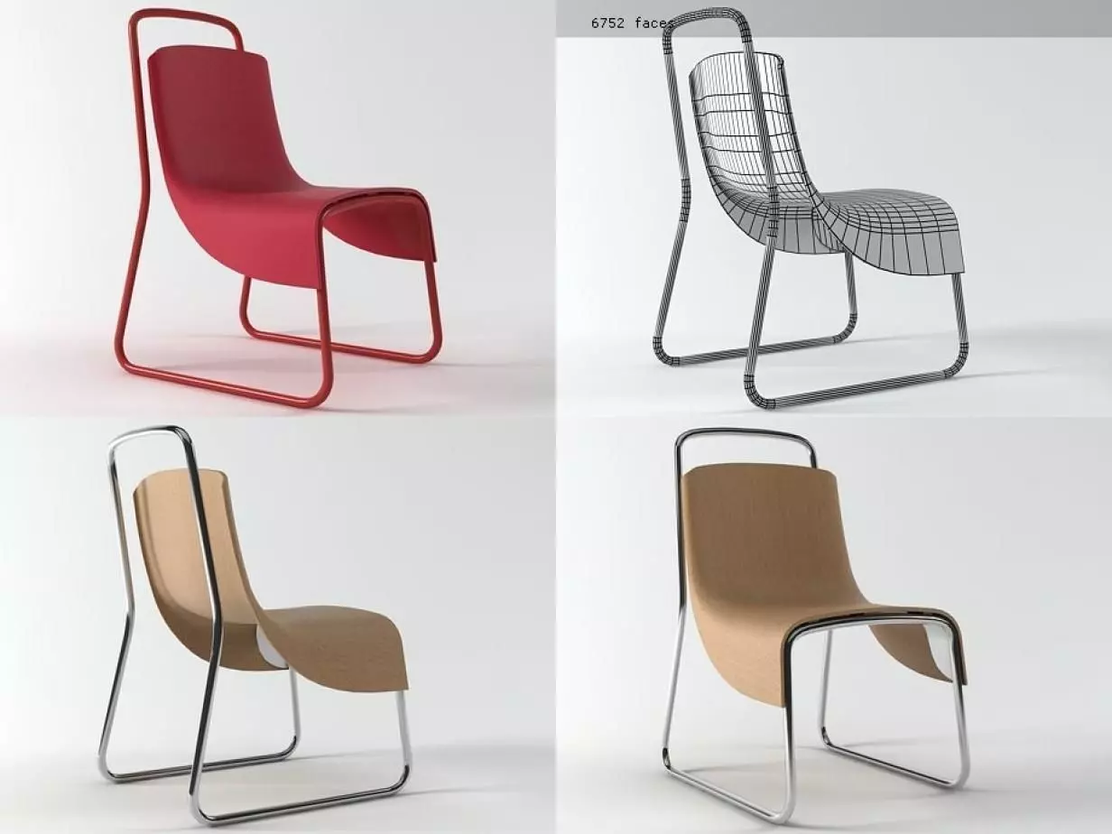 Littlebig four different chairs 3D model_0