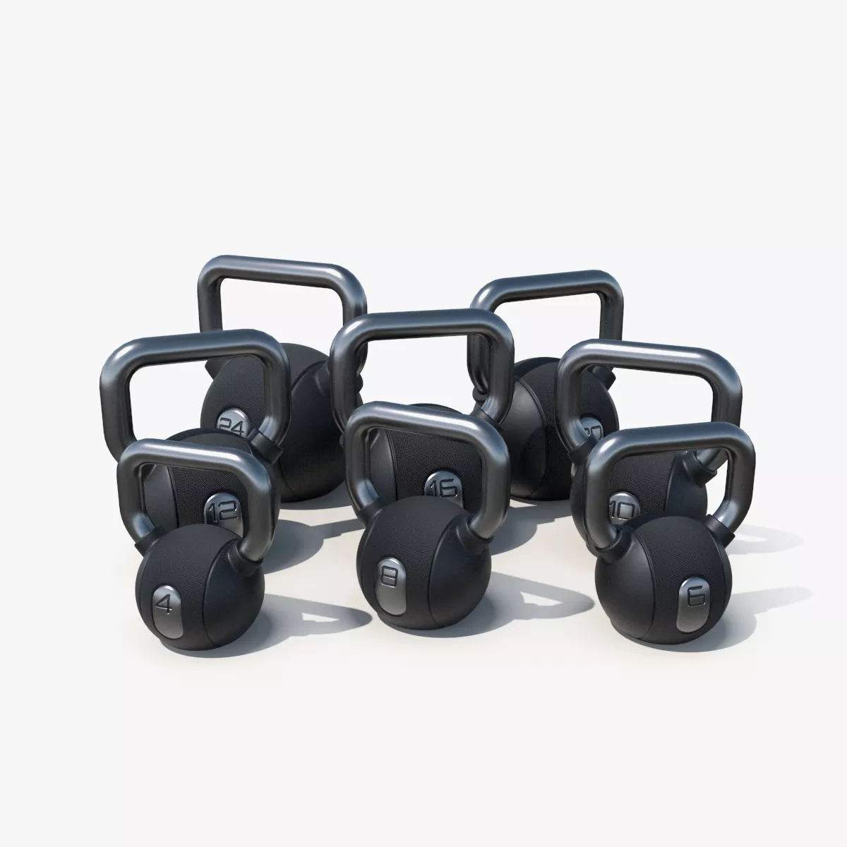 Kettlebells V3 Low-poly 3D model
