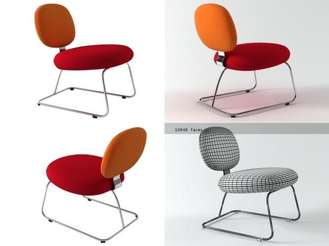 Vega four different chairs 3D model