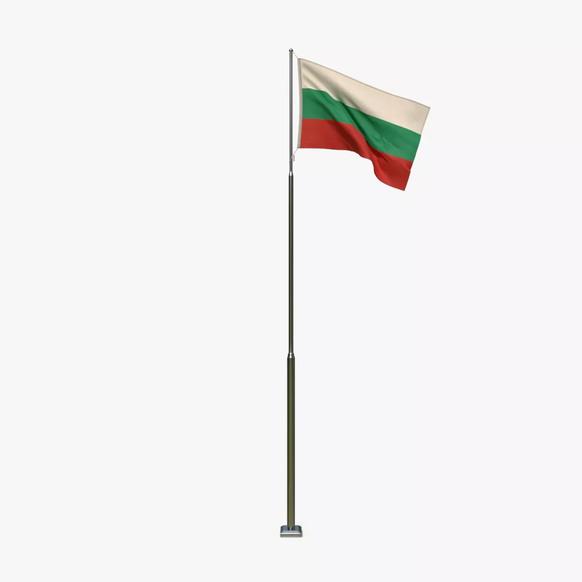 Animated Bulgaria Flag Low-poly 3D model