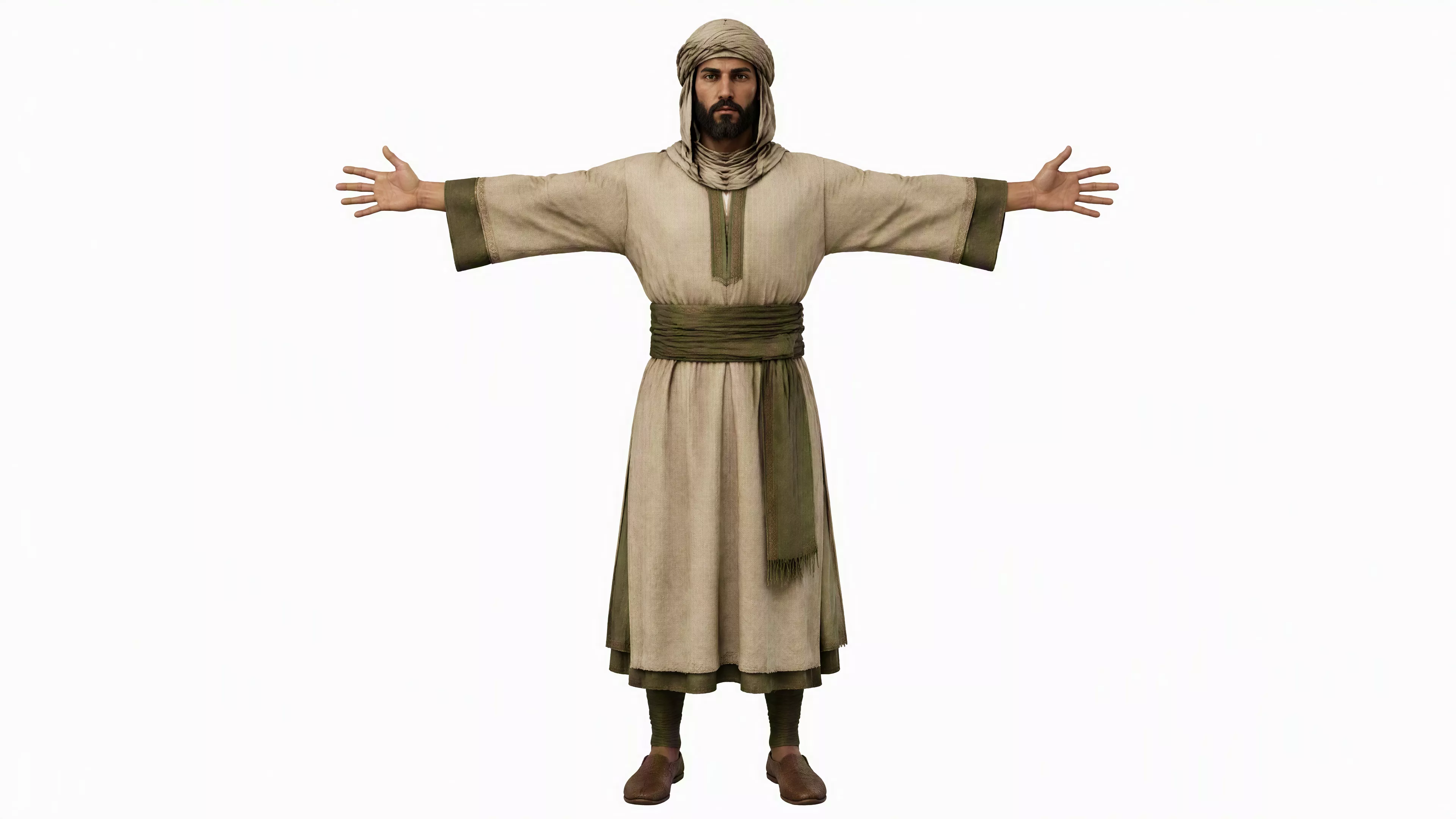 Umayyad Andalu 3D Character Rigged Game Ready Low-poly 3D model