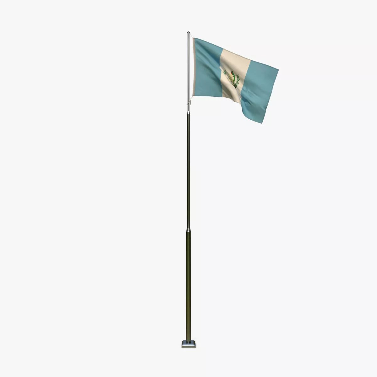 Animated Guatemala Flag Low-poly 3D model