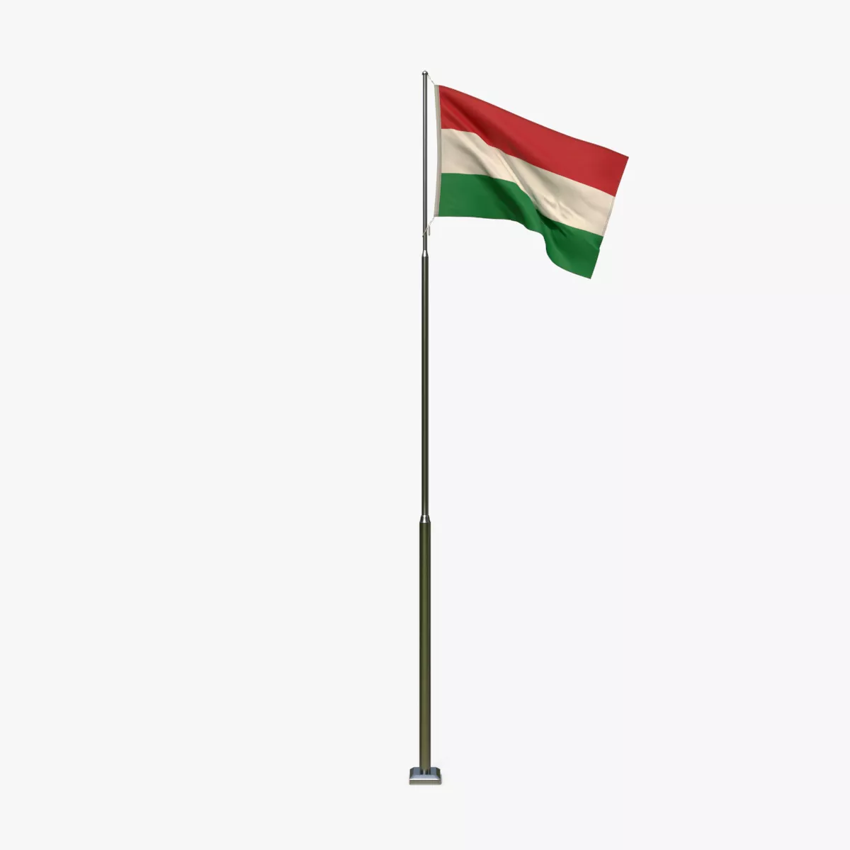 Animated Hungary Flag Low-poly 3D model
