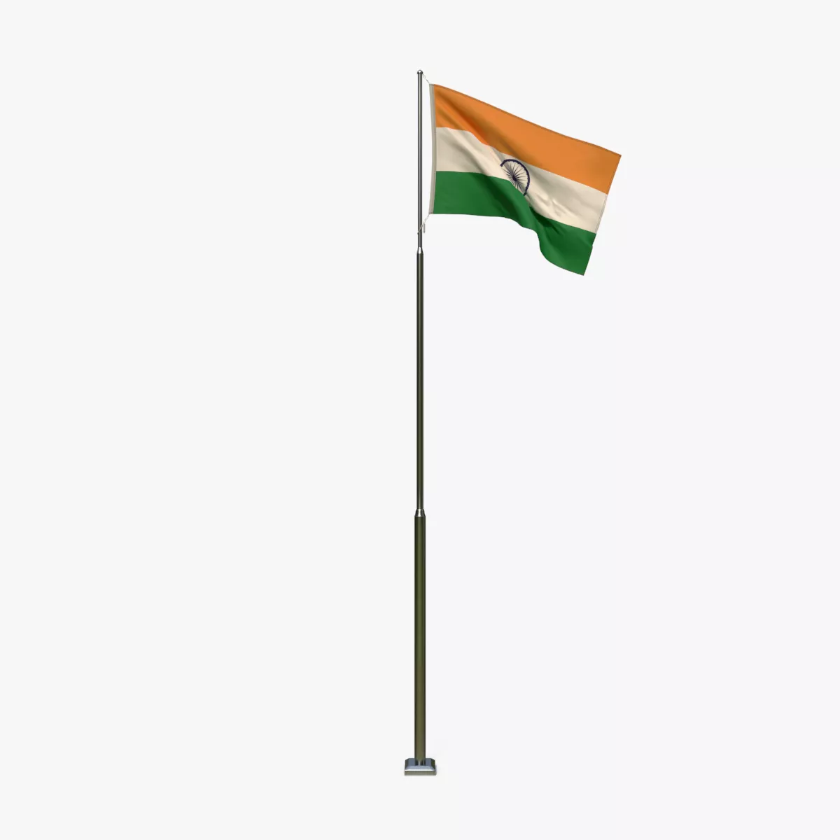 Animated India Flag Low-poly 3D model