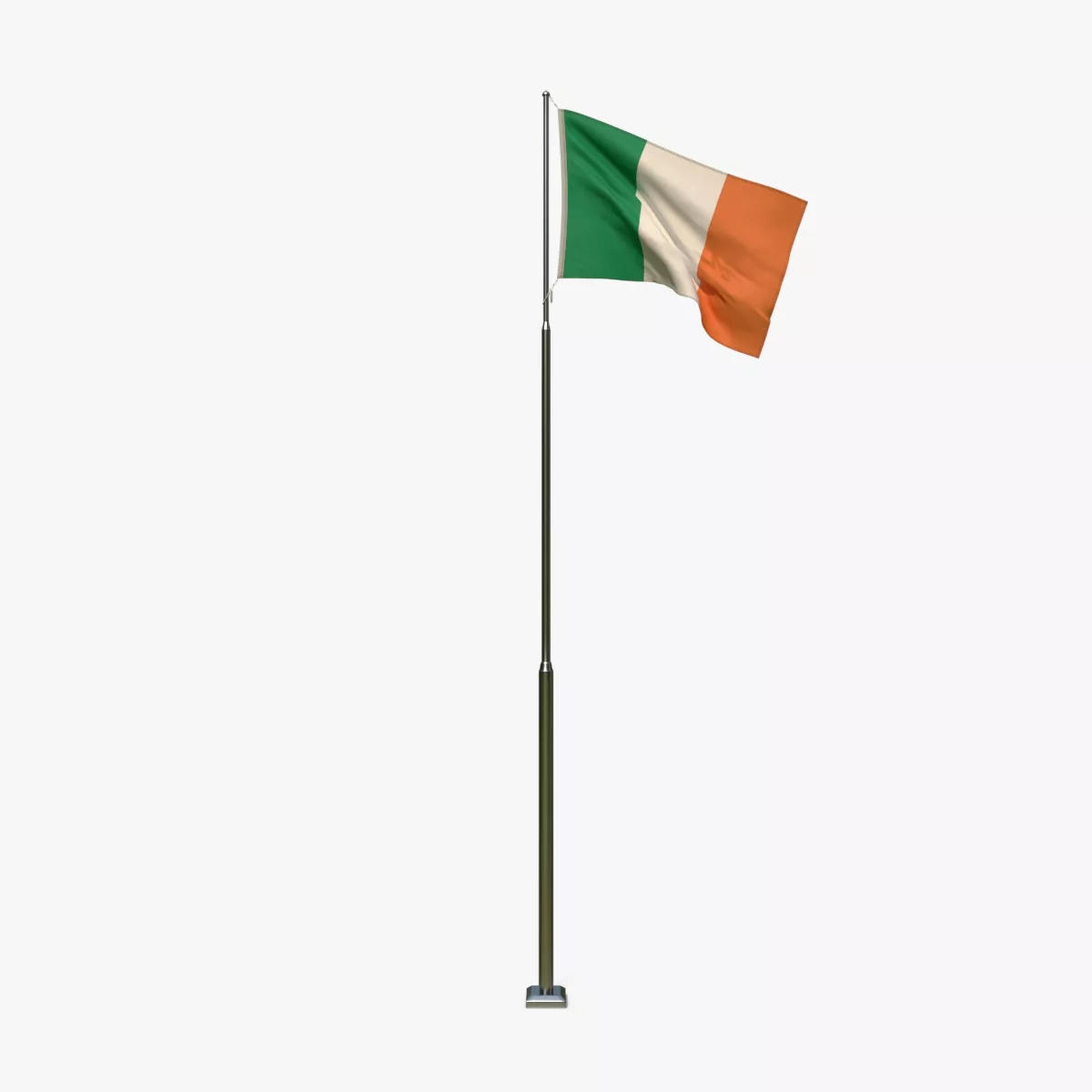 Animated Ireland Flag Low-poly 3D model