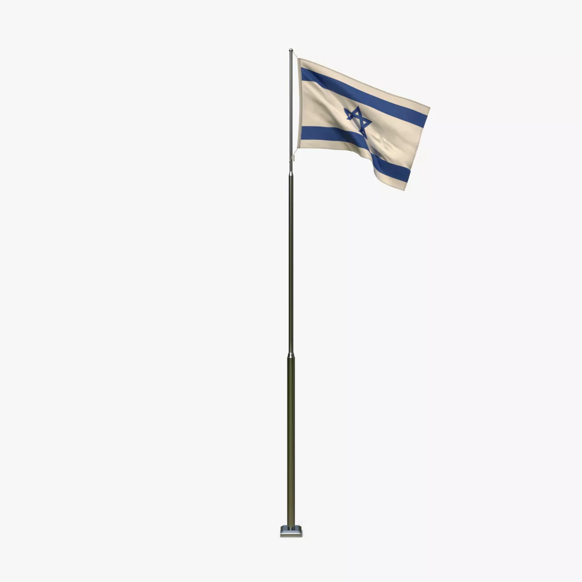 Animated Israel Flag Low-poly 3D model