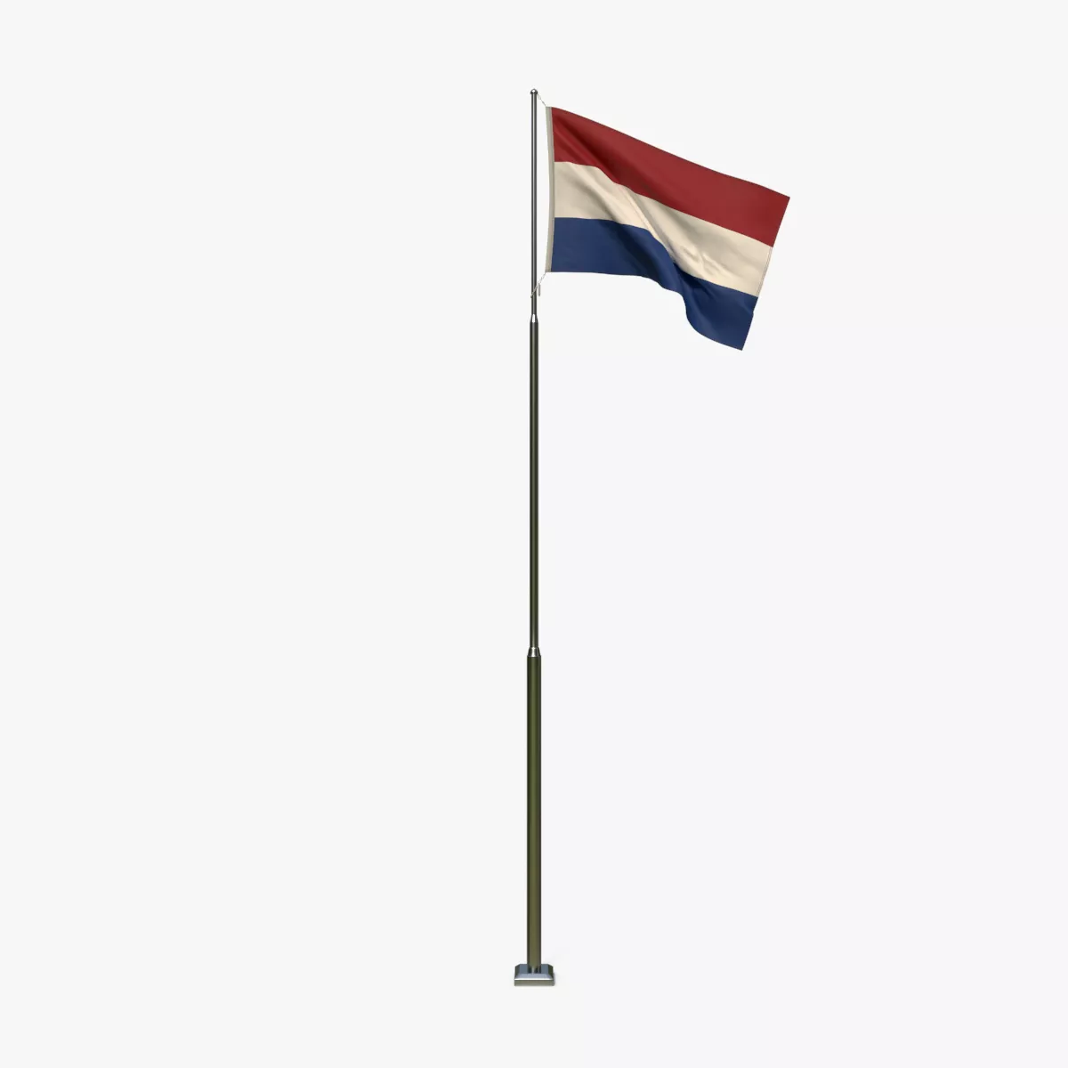 Animated Netherlands Flag Low-poly 3D model