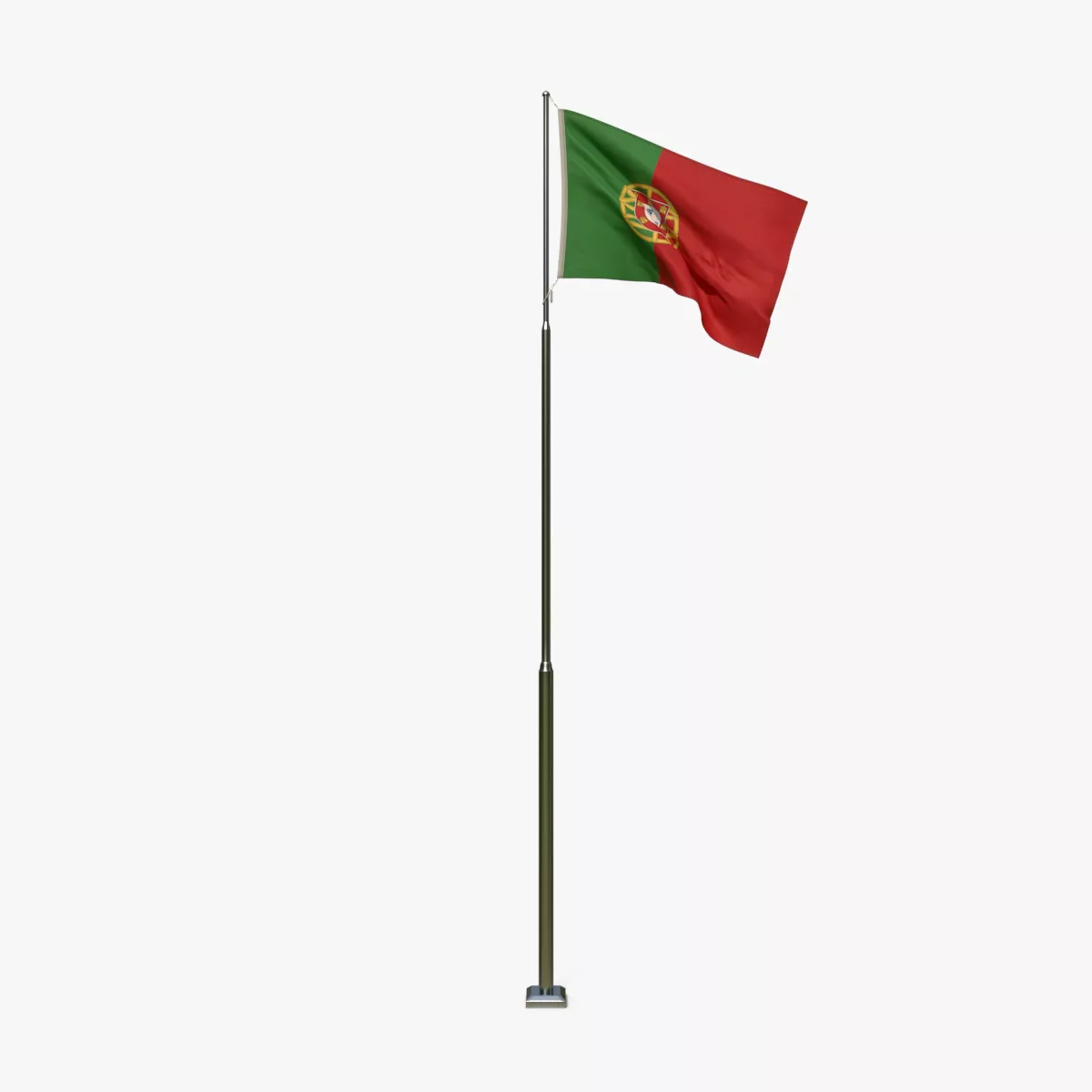 Animated Portugal Flag Low-poly 3D model