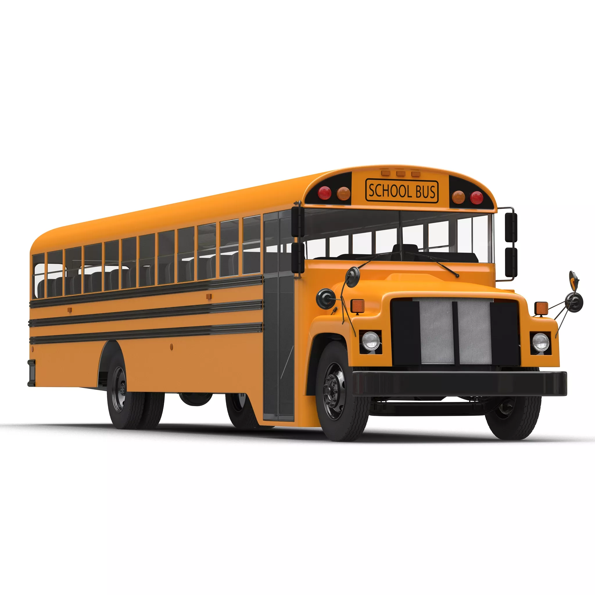 School Bus 3 Simple Interior 3D model